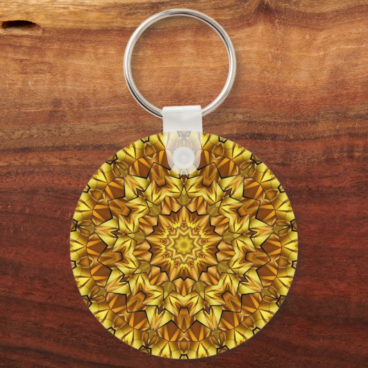 Golden Mandala Antiek Abstract Design-63495 Sleutelhanger (Achterkant)