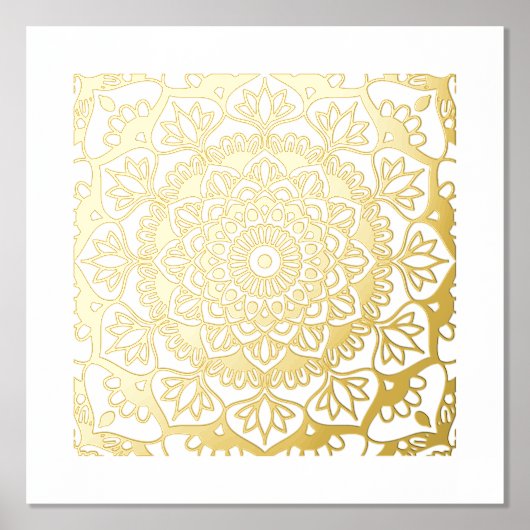 Golden Mandala Folie Afdrukken (Voorkant)