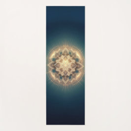 Golden Mandala Glow - Spiritual Symmetry Yogamat