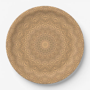Golden mandala. Golden Sand. Papieren Bordje