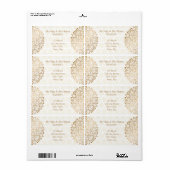 Golden mandala Mehndi gepersonaliseerd Etiket (Full Sheet)