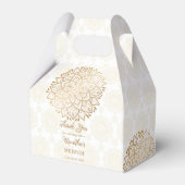 Golden mandala Mehndi gepersonaliseerde naam Bedankdoosjes (Voorkant Zijde)