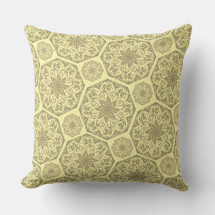 Golden Mandala Mosaic Pattern Sierkussen