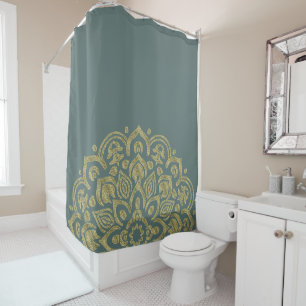 Golden Mandala - Rideau de douche