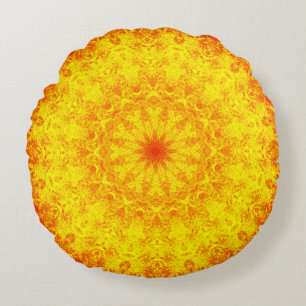 Golden Mandala Rond Kussen