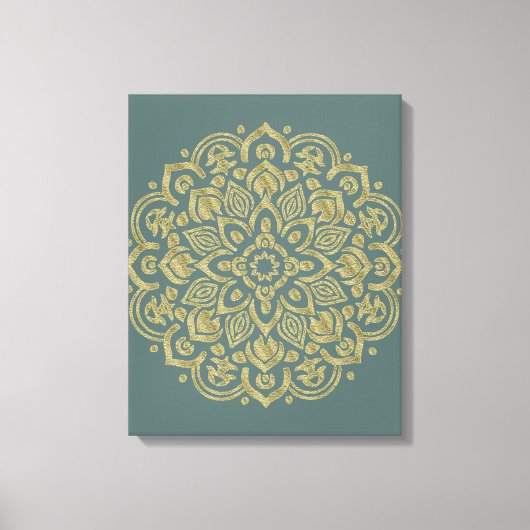 Golden Mandala - Toile Enveloppée (Recto)