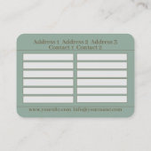 Golden Mandala - Visitekaartje (Achterkant)