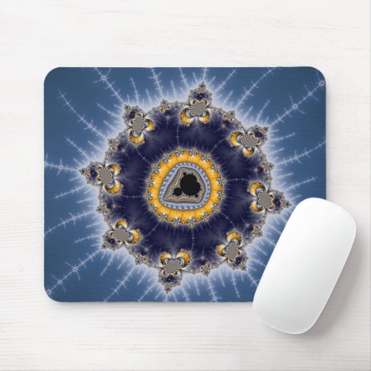 Golden Mandelbrot - Fractal Mousepad Muismat (Met muis)