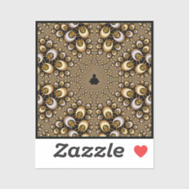 Golden Mandelbrot Fractal Sticker