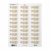 Golden Maple Leaf Parly Ivory Creamy RSVP Labels (Full Sheet)