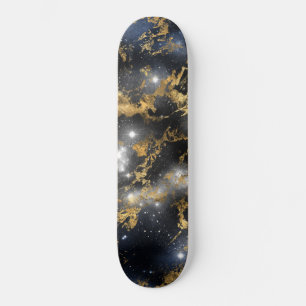 Golden Marble Dark Sterrennacht Space Lover Galaxy Skateboard