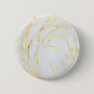 Golden Marble Sjabloon Trendy Elegant Custom Ronde Button 5,7 Cm