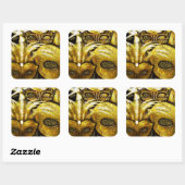 Golden Mardi Gras Maskers Stickers (Vel)
