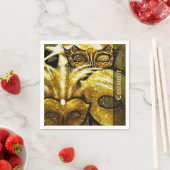 Golden Mardi Gras Maskins Servetten (Insitu)