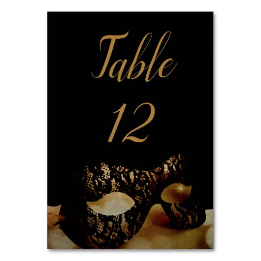 Golden Mask Trouwtafel Kaart (Achterkant)