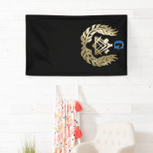 Golden masonry-symbool spandoek (Insitu)