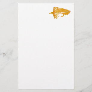 "Golden Matuka Streamer" Trout Fly Stationery Briefpapier