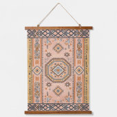 Golden Maze – Modern Moroccan Geometry Hangend Wandkleed (Voorkant)