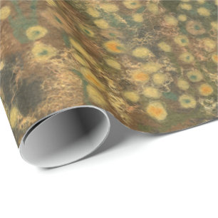 Golden Meadow, felwol textuur olijfgeel Cadeaupapier