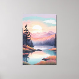 Golden Meadow Reflections Canvas Afdruk