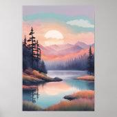 Golden Meadow Reflections Poster (Voorkant)