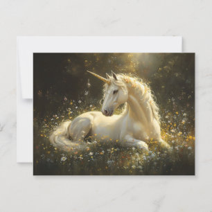 Golden Meadow Unicorn Briefkaart