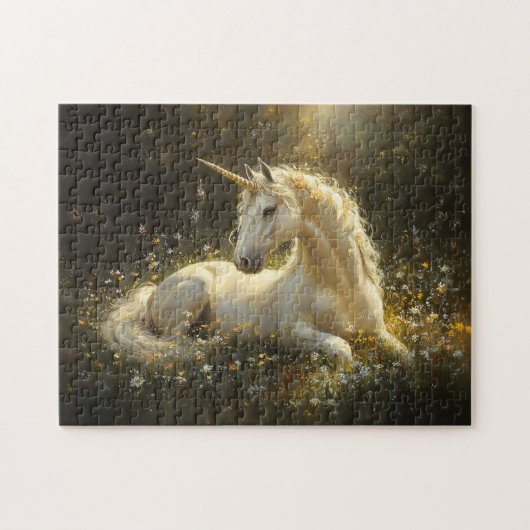Golden Meadow Unicorn Legpuzzel (Horizontaal)