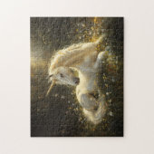 Golden Meadow Unicorn Legpuzzel (Verticaal)