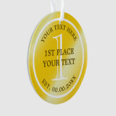 Golden Medal Ornament voor eersterangs kampioen (voorkant)