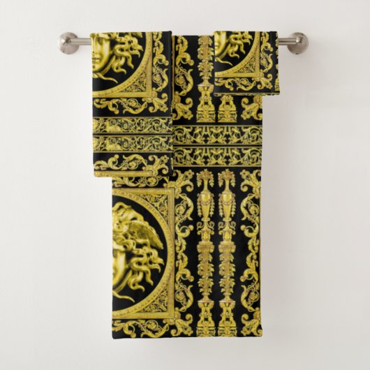 Golden Medusa Bath Towel Set Bad Handdoek (Insitu)