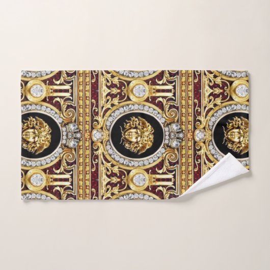 Golden Medusa Pareltjes Guest Towel Set Bad Handdoek (Handdoek)