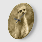 Golden Meerkat 2022-munt, grote ronde wandklok Grote Klok (Hoek)