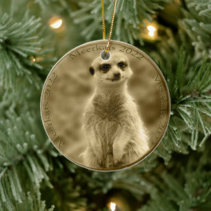 Golden Meerkat 2022 Pièce, ornement de Noël