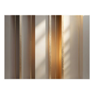Golden Meridian – Horizontal Gold Alignment Foto Afdruk