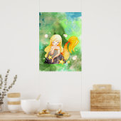 Golden Mermaid Poster (Keuken)