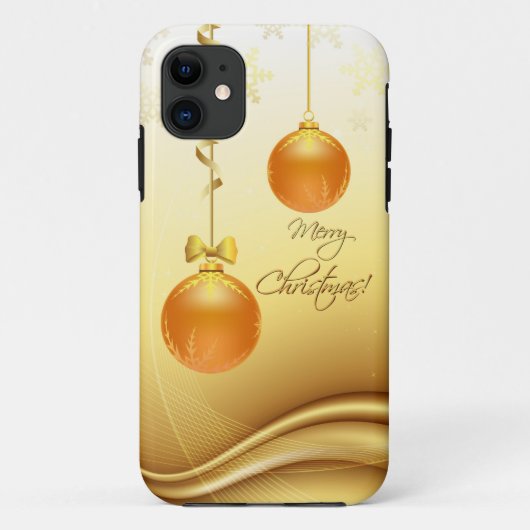 Golden Merry kerst Case-Mate iPhone Case (Achterkant)