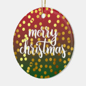 Golden Merry Kerstpoka Dots Ornament (Links)