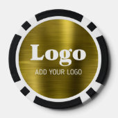 Golden Metal Style Custom Business Logo Casino Poker Chips (Achterkant)