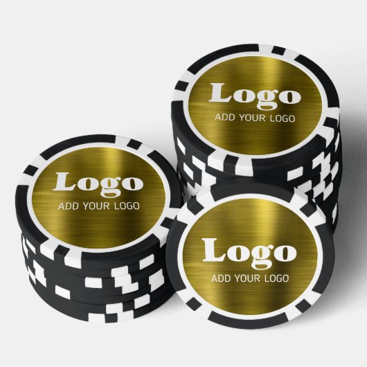 Golden Metal Style Custom Business Logo Casino Poker Chips (Opstapeling)
