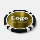 Golden Metal Style Custom Business Logo Casino Poker Chips (Enkel)