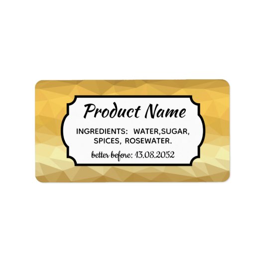 Golden metallic effect sticker labels (Voorkant)