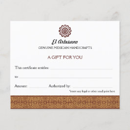 Golden Mexicaans Roos Gift Certificate White