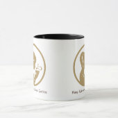 Golden Minimalist café Lover Mug (Centre)
