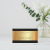 Golden Modern Trendy Fashionable Glamor Visitekaartje (Staand voorkant)
