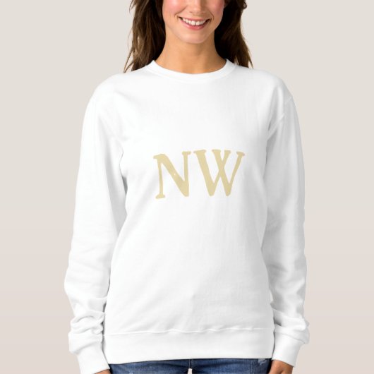 Golden Monogram Naam initialen Custom Vrouwen Trui (Voorkant)