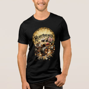 Golden Monster Truck Heartbreaker alleen voor jou Tri-Blend Shirt