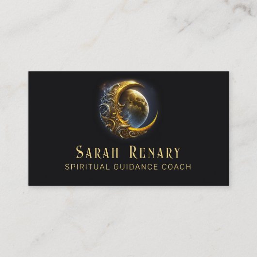 Golden Moon Céleste enseignant Carte de visite d'e (Devant)