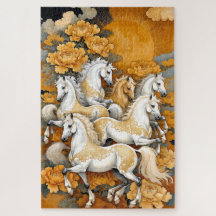 Golden Moon Horses – Custom Photo Puzzle (1014 pie