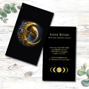 Golden Moon Lunar Teacher Coach Spiritueel Visitekaartje