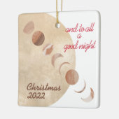 Golden Moon Phases Kerstmis Keramisch Ornament (Links)